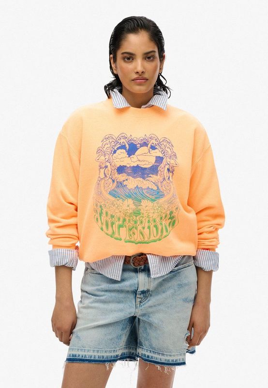 Superdry - Psych Surf Loose - Sweatshirt - Oversized - 100% Katoen