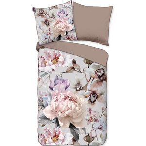 Descanso - Colinda - Dekbedovertrek - Grijs - 155x220 cm - Katoen Satijn