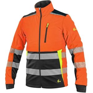 Werkjas CANIS SAFETY CXS BENSON waarschuwing, softshell, oranje-zwart, maat L
