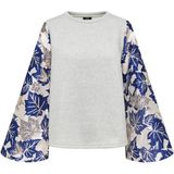 Jacqueline de Yong Trui Jdyviolet Jaquard Top Wvn Exp 15377575 Light Grey Melange/dark Blue Dames Maat - XS