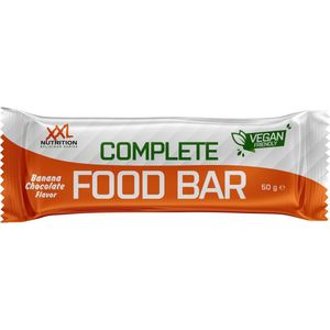 XXL Nutrition - Complete Food Bar - Eiwitreep, Maaltijd Reep, Snack - 100% Plantaardig - Banaan Chocolade - 1 Reep
