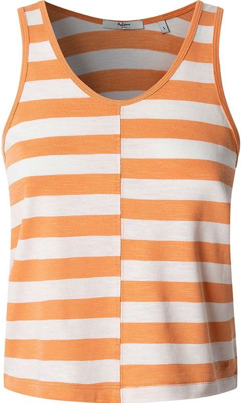 Pepe Jeans Valentina Mouwloos T-shirt Oranje M Vrouw