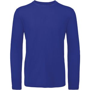T-shirt Heren L B&C Ronde hals Lange mouw Cobalt Blue 100% Katoen