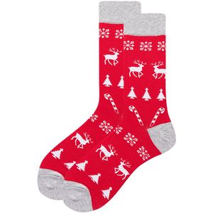 Herensokken, leuk kleurrijk, gek, trendy, herenbootsokken, nieuwigheid, vrolijk, katoen, exclusief voor Kerstmis
