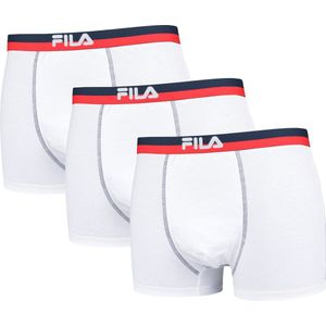 FILA - Heren Boxershorts - Gekleurde Waistband - 3 Pack - Maat L - Wit