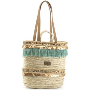 SimoSastre - Queen Jade Blue - Shopper Palma bag - Handgemaakt