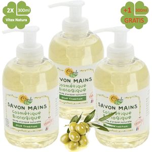 Olijfolie handzeep 2x300ml + 1 GRATIS | Ingrediënten uit biologische landbouw | Cigale Bio Frankrijk