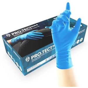 Nitril wegwerphandschoenen blauw met verlengde manchet - Maat XL - 100 stuks