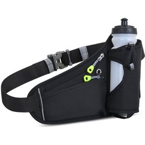 Hardloopriem Flessenhouder Hardlopen, Grote capaciteit Heuptas Sport Waterdichte Verstelbare Multi-Pocket Lichtgewicht Joggingriem Hydratatie voor Marathon Wandelen Mannen Vrouwen (Water bottle not included)