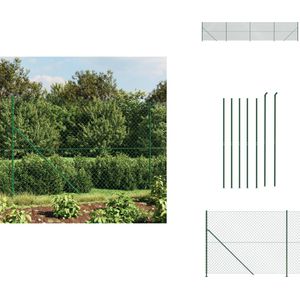 vidaXL Gaashek - Gaashekken - Hek - Hekwerk - Gaashek met flens 2x10 m groen