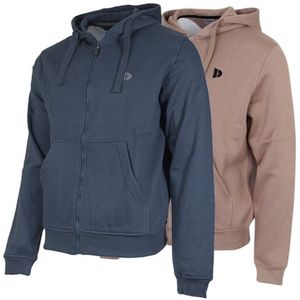 Donnay Donnay Heren - 2-Pack - Vest met capuchon Bruce - Navy & Taupe Grey