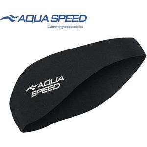 Aqua Speed Neopreen Hoofdband Zwemmen - Zwemhoofdband vanaf 8+ Kinderen/Volwassenen - Zwart