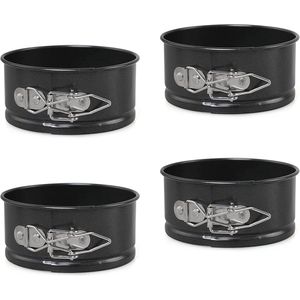 105cm Mini taartvormpjes ronde set met afneembare bodem antiaanbaklaag voor cheesecakes - 4 stuks Springvorm