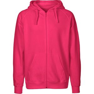 Fairtrade Men's Zip Hoodie met capuchon Pink - S