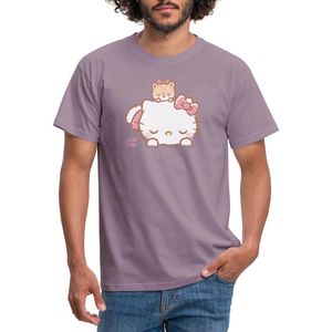 Hello Kitty Met Teddy Op Haar Rug T-Shirt Heren