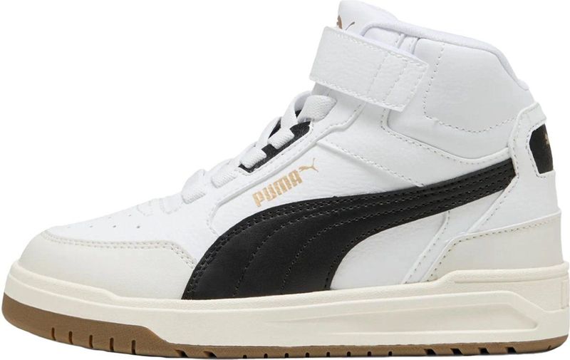 PUMA - Sneakers - Puma white/Puma black/Vapor gray - Klittenbandsluiting - Enkelhoog