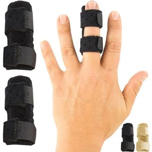 Vingerspalk - Universele Vingerstrekker - Spalk voor Breuk- en Triggervingers - Zwart