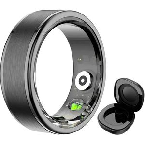 NextGenerationGadgets SmartRing Pro – Met Oplaaddoos - Slimme Ring - Europese Ringmaat 59 - Hartslagmonitoring (24/7) - Bloedzuurstofmeting (SpO2) – Slaaptracking – Multisportmodus – Calorieteller – Stappenteller – Grijs
