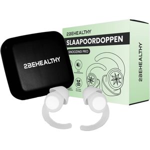 2BEHEALTHY Slaapoordoppen - 2 Paar - Hoge Geluidsdemping (35dB) - Slaap oordopjes voor Zijslapers - Sleep Plugs - Earplugs Slapen - Festival Oordopjes - Slaap Oordoppen - Wit