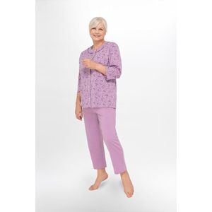 Martel Maria dames pyjama - lange mouwen- paars- 100 % katoen M