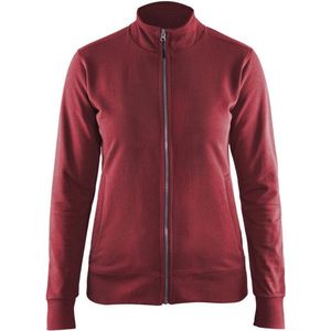 Blåkläder 3372-1158 Dames sweatshirt met rits Rood maat XXS