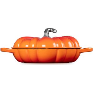 Le Creuset - Braadpan - Campagnard 28 cm - ""Pompoen"" - in Geëmailleerd Gietijzer - Oranje