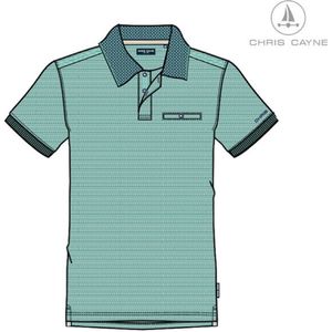 Chris Cayne heren poloshirt - polo heren - 3078 - turquoise - korte mouwen - maat 5XL