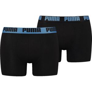 Puma Lange short - 2 Pack 052 Black/Blue - maat S (S) - Heren Volwassenen - Katoen/elastaan- 521015001-052-S