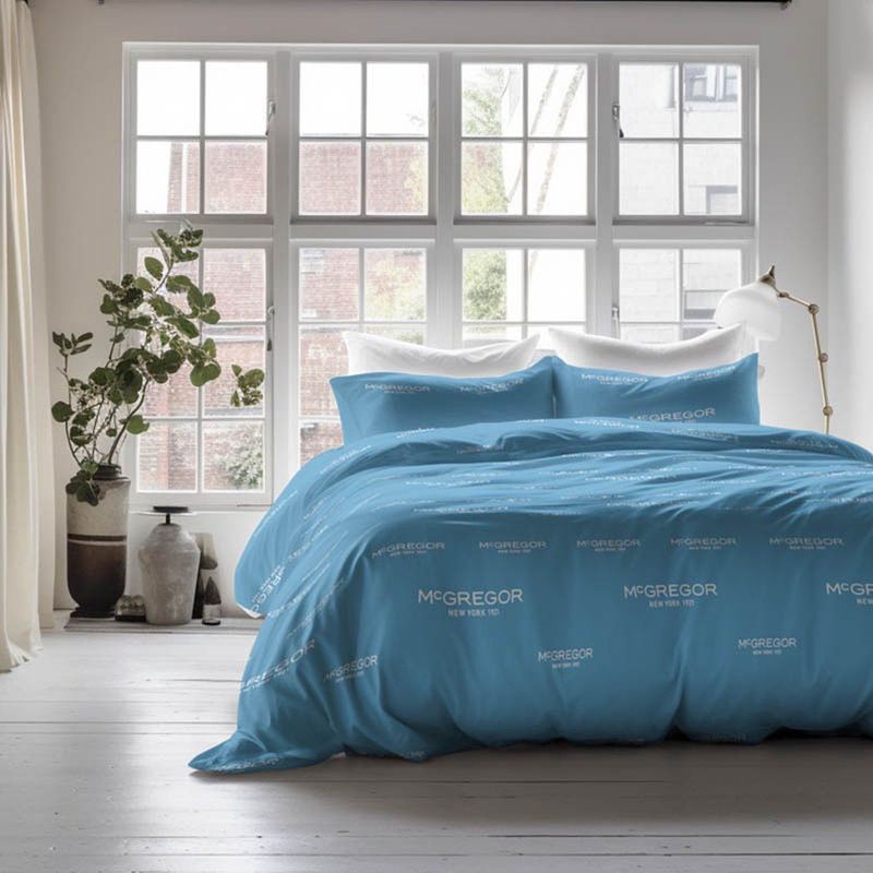 McGregor - Dekbedovertrek - Blauw - Microvezel - 200x200 cm - Tweepersoons