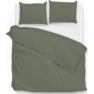 ZoHome Satinado Dekbedovertrek - Litsjumeaux - 240x200/220 cm - Army Green