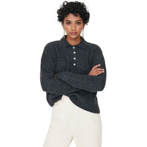 Trendyol Antraciet Gebreide Trui Met Zachte Textuur En Brede Pasvorm Twoaw21Kz2635