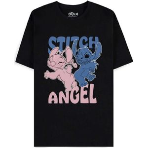 Lilo & Stitch Stitch and Angel Heren T-shirt - zwart - S