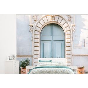 Deur - Architectuur - Blauw - Huis - Behangpapier