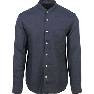 Marc O'Polo - Overhemd Linnen Donkerblauw - Heren - Maat XL - Regular-fit