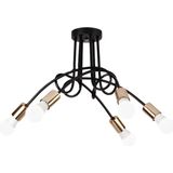 TooLight Moderne hanglamp - 5 lichtpunten - zwart/goud - industrieel design