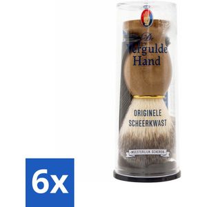 Vergulde Hand Originele Scheerkwast - Voordeelverpakking - 6 stuks
