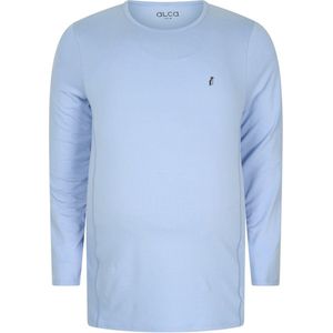Alca heren  T-Shirt Long Sleeve Crew Neck Sky Blue 8XL-B | Grote maten |Buikmaat 169 -174 cm buikomvang | XXXXXXXXL