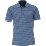 Casa Moda - Polo Blauw Strepen - Regular-fit - Heren Poloshirt Maat L