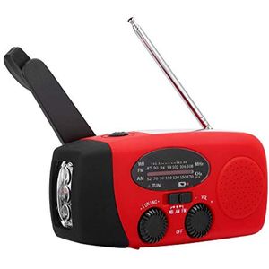 Hand Crank Solar Radio met LED-zaklamp en Power Bank - Noodradio voor Thuis en Buiten
