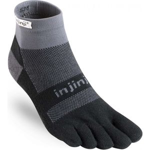 Injinji - Run Midweight Mini-Crew - Sportsokken - Zwart - Coolmax®-stof