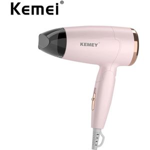 KEMEI ® Mini Haardroger Reisföhn |Professional Fohn | Sterke Motor 17370RPM |1000 W| Verwarmingsstanden 2X |Koud & Warm| Snelheidsstanden 2X| Ionische Anti-Pluis | Haardroger | Mini draagbare opvouwbare compacte Haarfohn met Geluid stille motor| Roze