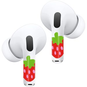 ehouse Airpods Stickers Aardbei Vibes voor AirPods Pro 1&2 - Accessoires Oordopjes - Super dunne sticker