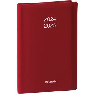 Brepols agenda 2024-2025 - STUDENT - PVC SETA - Weekoverzicht - Bordeaux - 9 x 16 cm