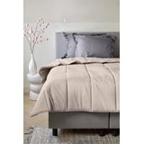 Dreamers Den - Lazy Dekbed - Streep - Dekbed zonder Overtrek - 140x200 cm - Taupe