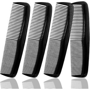 Zachte ""N"" Style Haarverzorging 4-Pack Kammen - Niet Breekbaar - Herenkam/Fijne Tandkam/Haarkam - 13,7*2,9*0,2cm