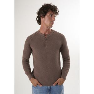 Felix Hardy Ronde Hals Trui - Pullover - Sweater - %100 Katoen Heren Bruin - 2Xl
