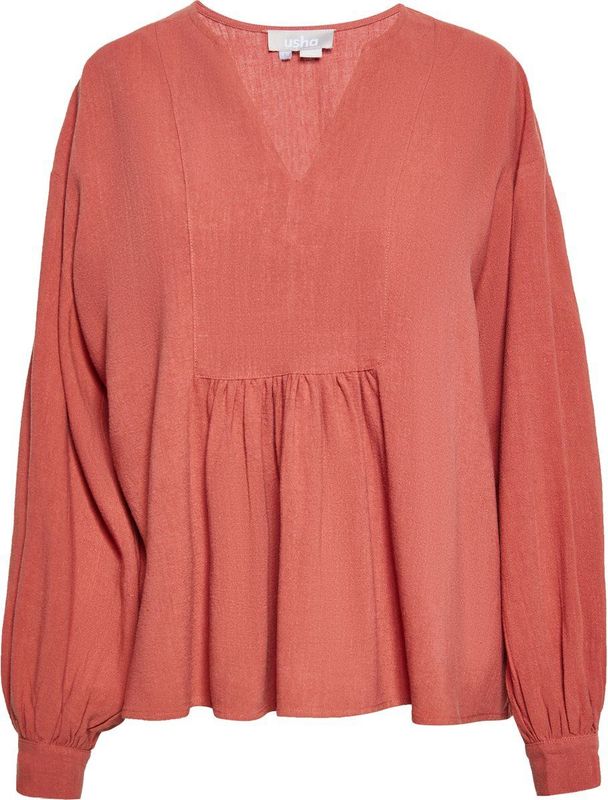 usha - Blouse - Zacht - Lange Pofmouwen - V-hals