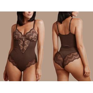 Shapewear - Lace Bodysuit - Bruin - Kant - Corrigerend - Comfortabel - Rekbaar