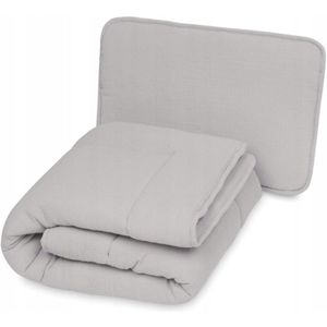 Baby Muślin Dekbed & Kussen 135x100+40x60cm Lichtgrijs