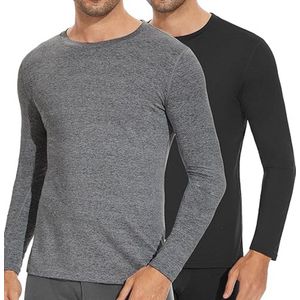 Thermisch ondergoed heren - lange mouwen fleece thermoshirt functioneel warm ondergoed